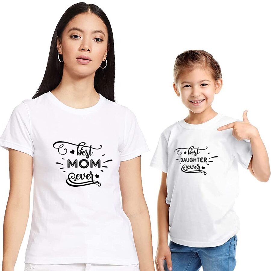 Best Mom and Daughter marškinėliai