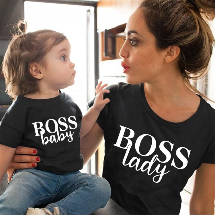 Boss Lady Boss Baby marškinėliai