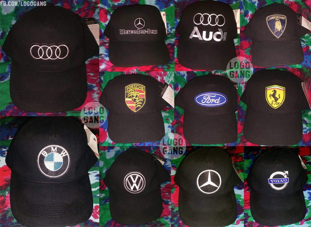 Kepurės su siuvinėtu auto logo