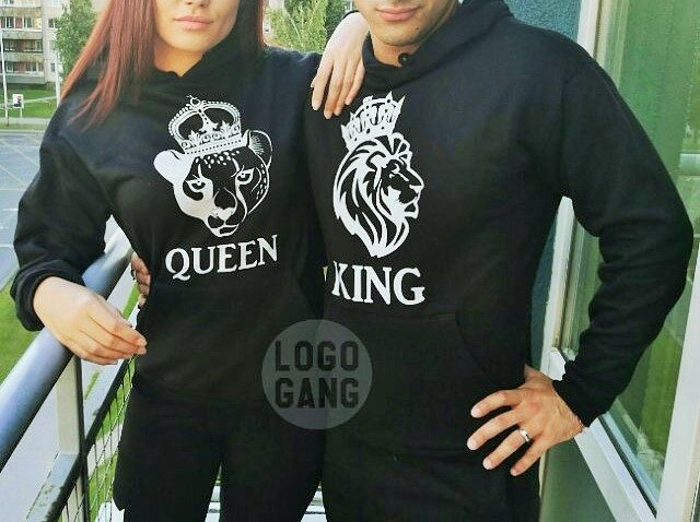 King Queen Liūtas ir Gepardė džemperiai porai draugams