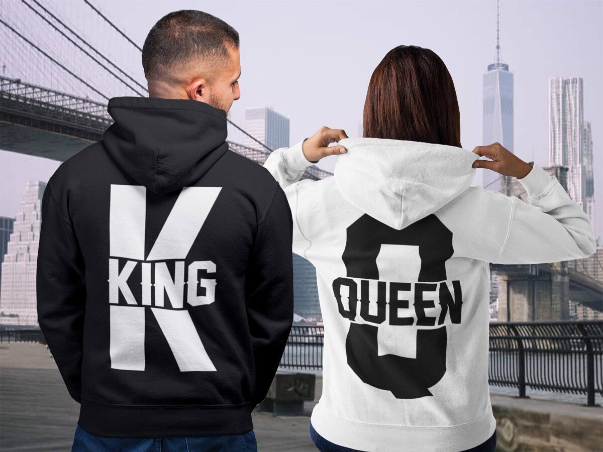 King Queen dideli logotipai džemperiai poroms