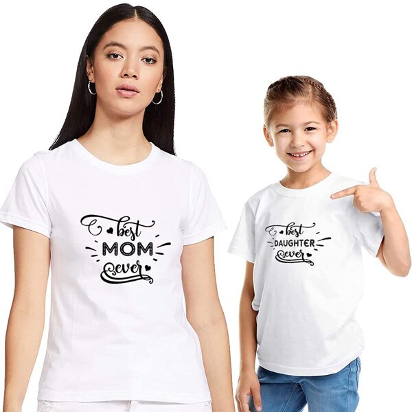 Best Mom and Daughter marškinėliai