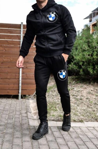 BMW sportinis kostiumas su užtrauktuku