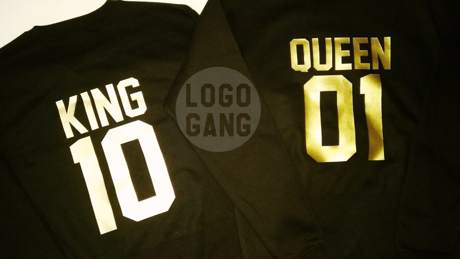 Auksiniai King Queen 10 džemperiai porai draugams