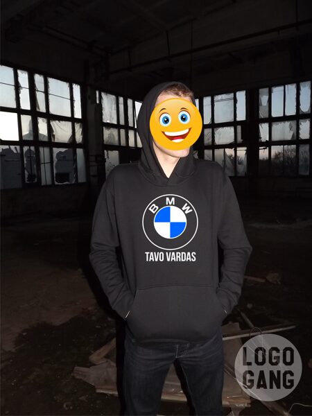 BMW džemperis su tavo pageidaujamu užrašu