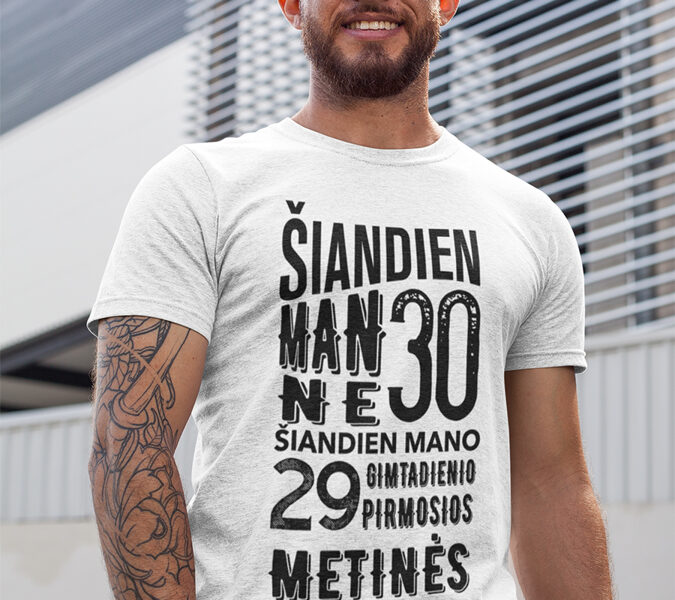 Gimtadienio pirmosios metinės marškinėliai