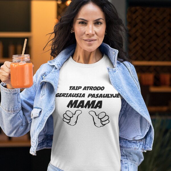 Taip atrodo Geriausia Pasaulyje Mama marškinėliai
