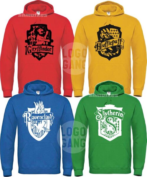 Hario Poterio Hogwartso gūžtų džemperis (Slytherin, Hufflepuff, Ravenclaw, Gryffindor)