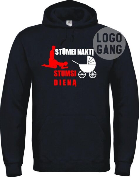 Stūmei naktį stumsi dieną džemperis